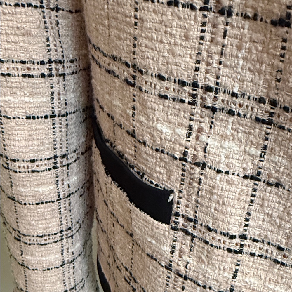 Women's Black and Pink Tweed Jacket - Picture 4 of 12